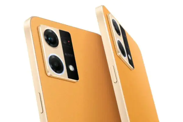 grafika przedstawiająca smartfona OPPO F21 Pro Sunsen Orange