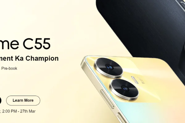 grafika przedstawiająća telefon realme c55