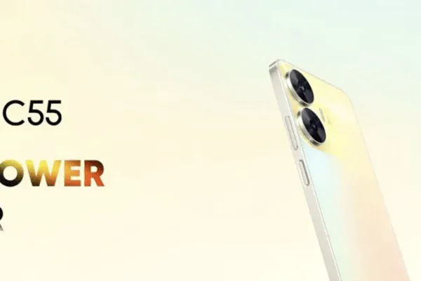 grafika przedstawiająća telefon realme c55