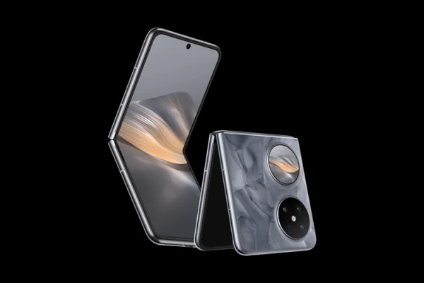 Grafika przedstawiająca składany smartfon Huawei Pocket 2 w ciekawej wersji kolorystycznej