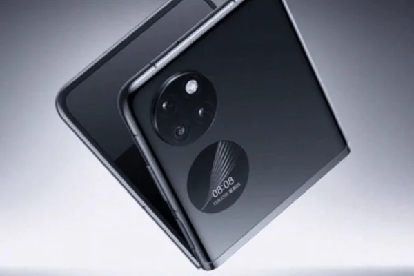 Grafika przedstawiająca wyobrażenie o najnowszym modelu Huawei Pocket S2 w kolorze czarnym