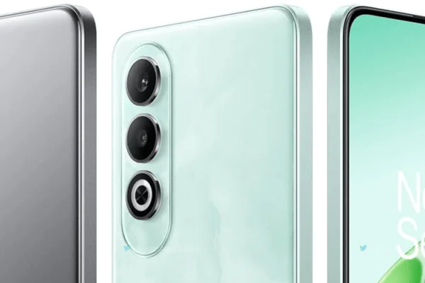 Grafika przedstawiająca prawdopodobny wygląd smartfona OnePlus Nord CE 4 w różnych wersjach kolorystycznych