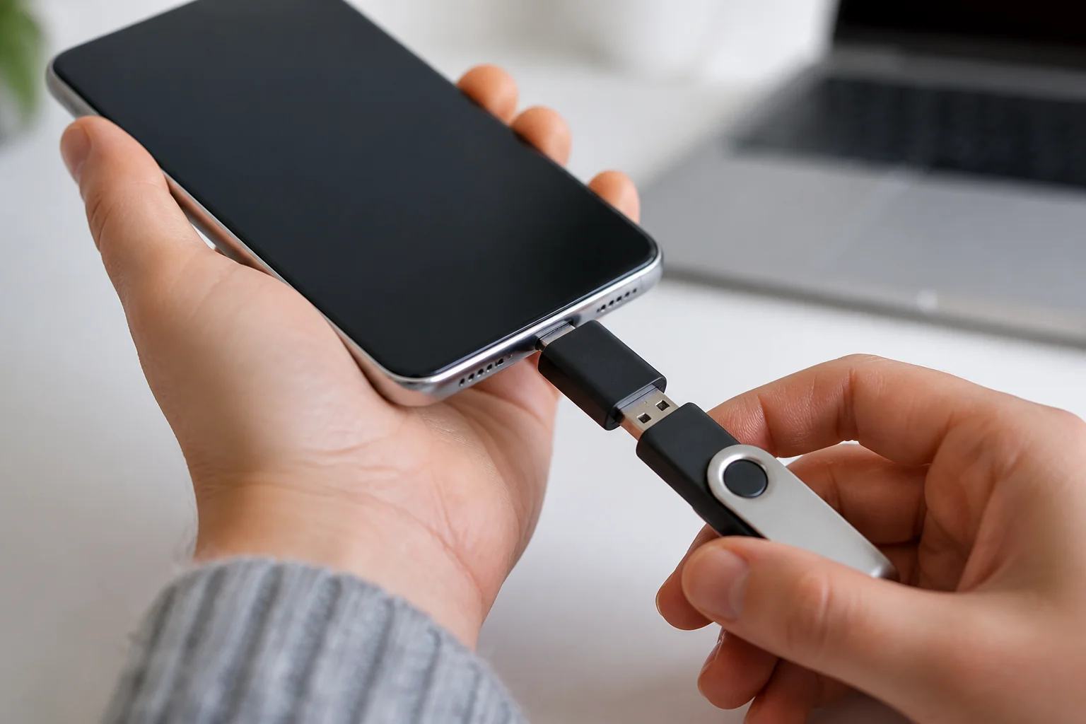 Jak podłączyć pendrive do telefonu?