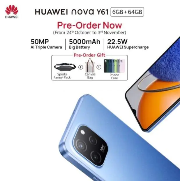 Huawei Nova Y61 przecieki