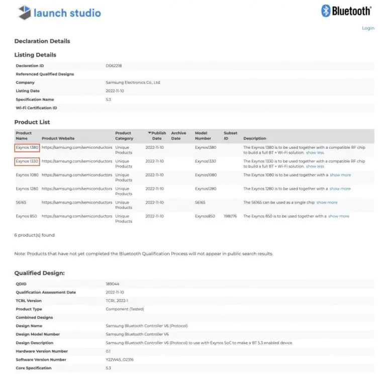 Samsung Exynos 1330 i 1380