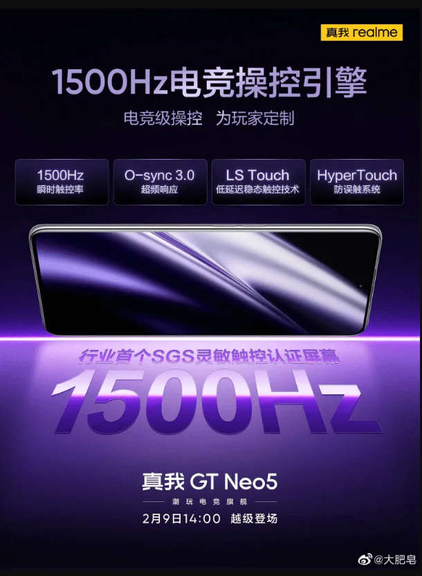 realme GT Neo5 wyświetlacz