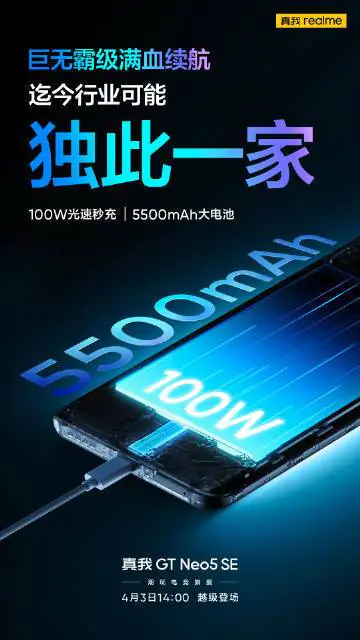 realme GT Neo5 SE akumulatorw