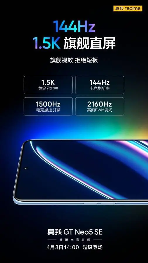 realme GT Neo5 SE wyświetlacz