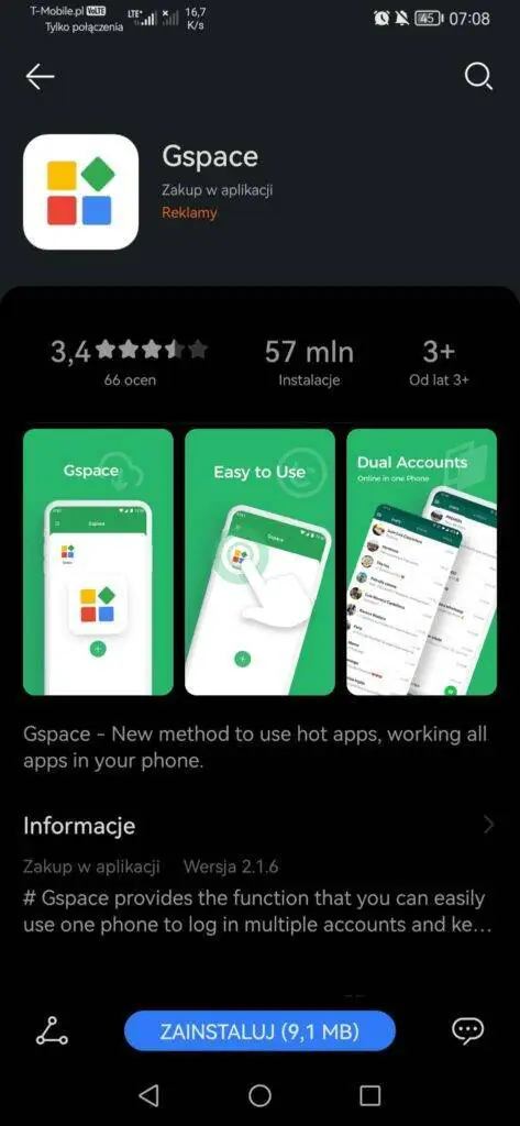 Gspace Google Play Store