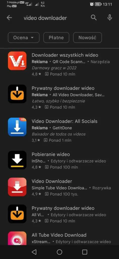 jak pobrać film z FB przez aplikację