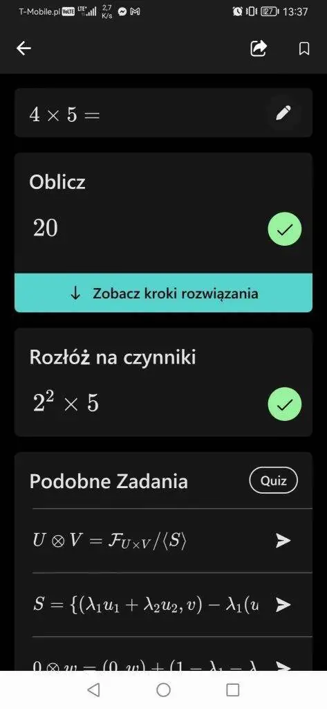 aplikacja do rozwiązywania zadań z matematyki