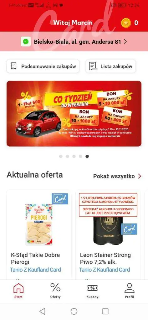 aplikacja Kaufland Card